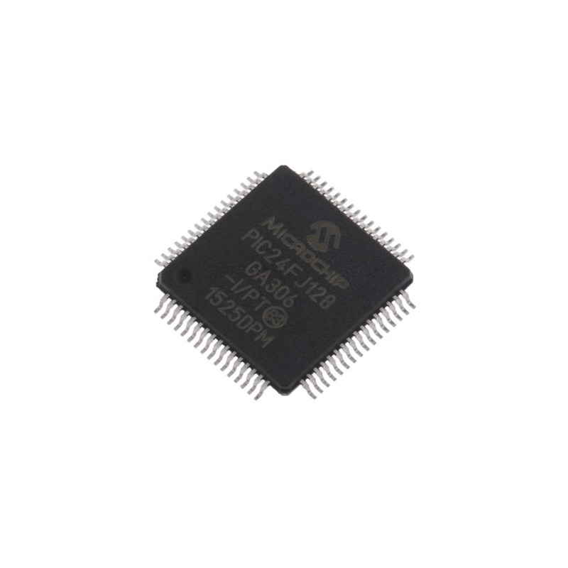 160 pcs - Microchip PIC24FJ128GA306-I/PT, 16bit PIC Microcontroller, PIC24FJ, 32MHz, 128 kB Flash, 64-Pin TQFP