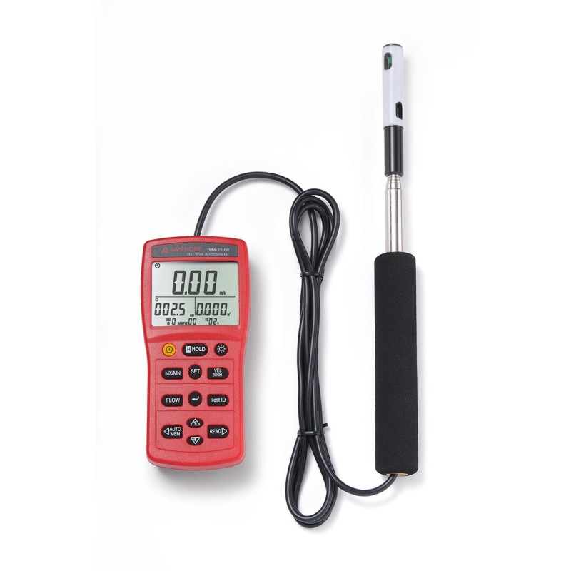 1 pcs - Beha-Amprobe TMA-21HW Hotwire Anemometer, 30m/s Max, Measures Air Flow, Air Velocity, Humidity, Temperature