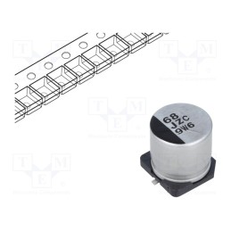 1 pcs x PANASONIC - EEHZC1J680P - Capacitor: hybrid, 68uF, 63VDC, ESR: 30mΩ, ZC, SMD, ±20%, -55÷125°C