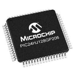 160 pcs - Microchip PIC24HJ128GP206-I/PT PIC Microcontroller, PIC24H, 64-Pin TQFP