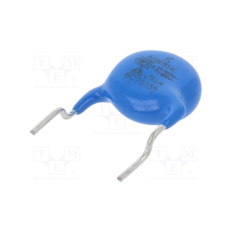 2 pcs x KEMET - C921U681KVYDBAWL35 - Capacitor: ceramic, X1/Y1, 680pF, Y5P, ±10%, THT, 10mm