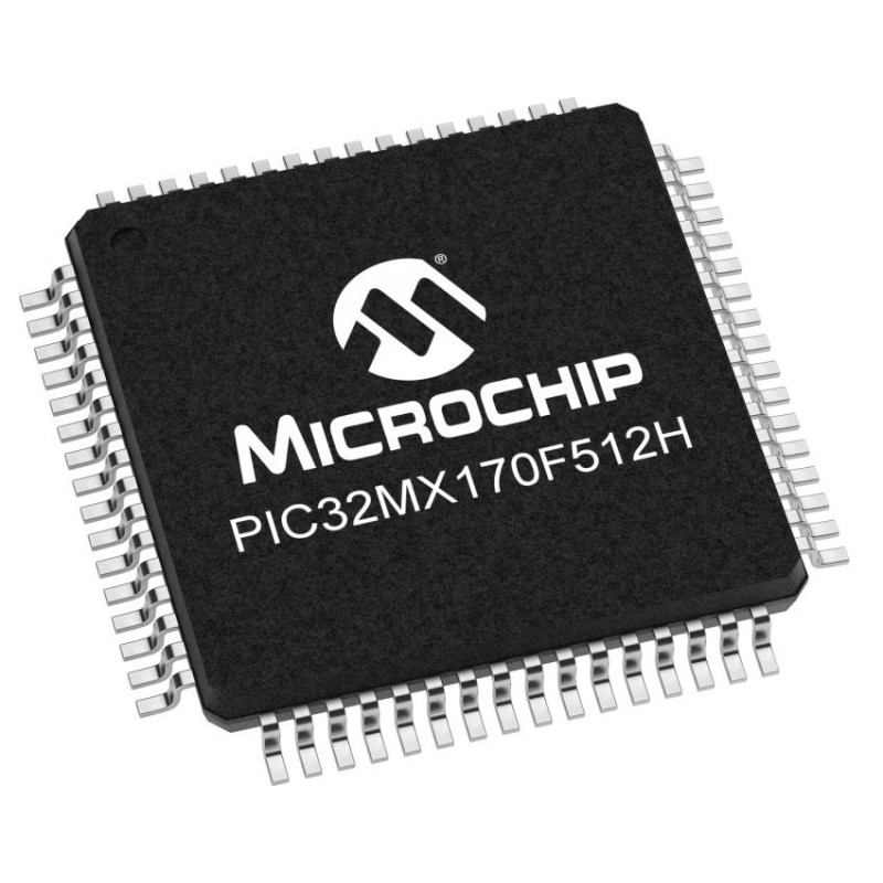 160 pcs - Microchip PIC32MX170F512H-I/PT PIC Microcontroller, PIC32MX, 64-Pin TQFP