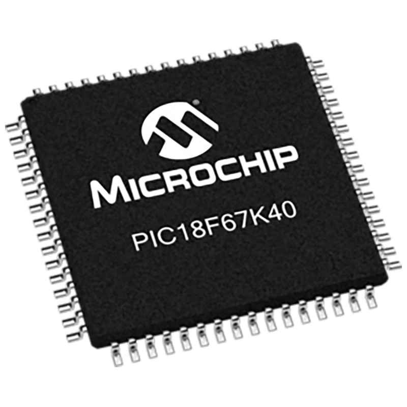 160 pcs - Microchip PIC18F66K40-E/PT, 8bit PIC Microcontroller, PIC18, 64MHz, 64 kB Flash, 64-Pin TQFP