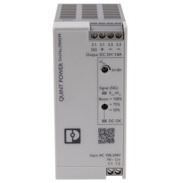 1 pcs - Phoenix Contact QUINT4-PS/1AC/24DC/3.8/SC Switch Mode DIN Rail Power Supply, 230V ac ac, dc Input, 24V dc dc Output,
