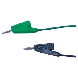 1 pcs - Radiall 2 mm Connector Test Lead, 5A, 250V ac, Green, 100mm Lead Length