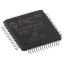 160 pcs - Microchip PIC32MX340F512H-80I/PT, 32bit PIC Microcontroller, PIC32MX, 80MHz, 12 kB, 512 kB Flash, 64-Pin TQFP