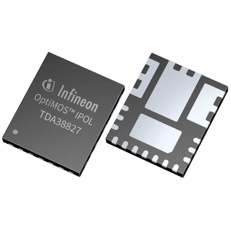 2 pcs - Infineon TDA38827AUMA1, 1 DC-DC, Voltage Regulator 25A, 0.6 V, 2 MHz 22-Pin, QFN