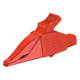 1 pcs - Staubli Crocodile Clip 4 mm Connection, 19A, Red