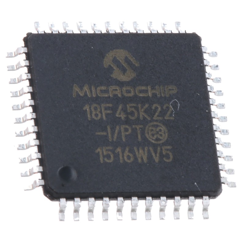 160 pcs - Microchip PIC18F45K22-I/PT, 8bit PIC Microcontroller, PIC18F, 16MHz, 32.768 kB, 256 B Flash, 44-Pin TQFP
