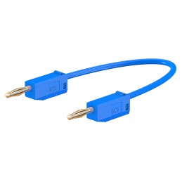 1 pcs - Staubli 2 mm Connector Test Lead, 10A, 30 V ac, 60V dc, Blue, 300mm Lead Length