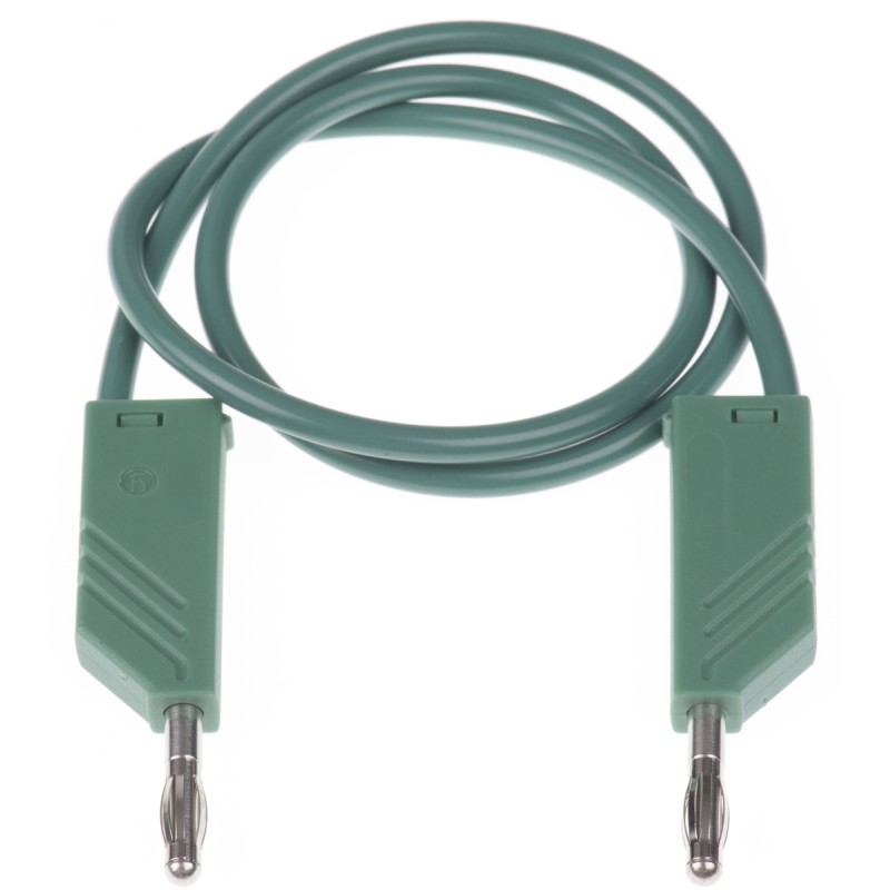 1 pcs - Hirschmann Test & Measurement Test lead, 16A, 60V dc, Green, 50cm Lead Length