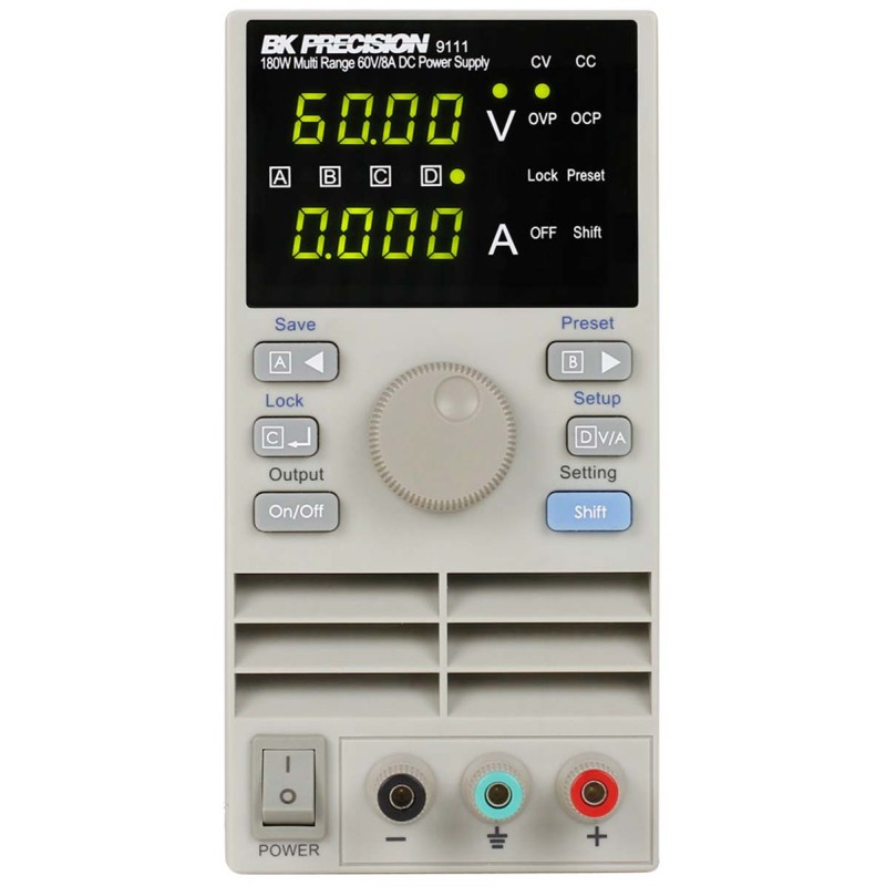 1 pcs - BK Precision Digital Bench Power Supply, 60V, 8A, 1-Output, 180W