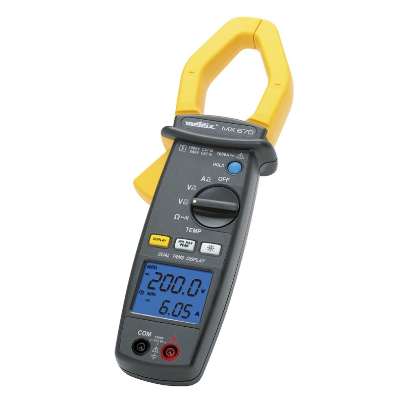 1 pcs - Metrix MX670 Clamp Meter, Max Current 1000A ac CAT III 1000V