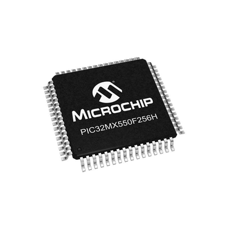 160 pcs - Microchip PIC32MX550F256H-I/PT, 32bit PIC Microcontroller, PIC32MX, 50MHz, 256 kB Flash, 64-Pin TQFP