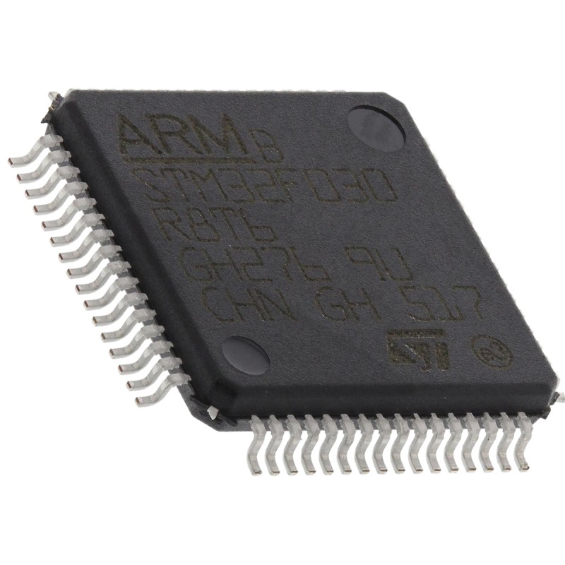 160 pcs - STMicroelectronics STM32F030R8T6, 32bit ARM Cortex M0 Microcontroller, STM32F0, 48MHz, 64 kB Flash, 64-Pin LQFP