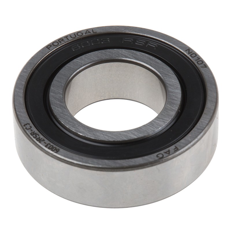 1 pcs - FAG 6003-2RSR-C3 Single Row Deep Groove Ball Bearing- Both Sides Sealed 17mm I.D, 35mm O.D