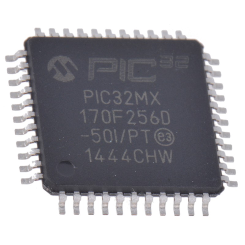 160 pcs - Microchip PIC32MX170F256D-50I/PT, 32bit PIC Microcontroller, PIC32MX, 50MHz, 64 kB Flash, 44-Pin TQFP
