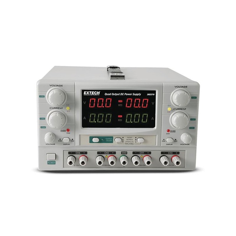 1 pcs - Extech 382 Series Analogue Bench Power Supply, 0 - 30V, 0 - 5A, 2-Output