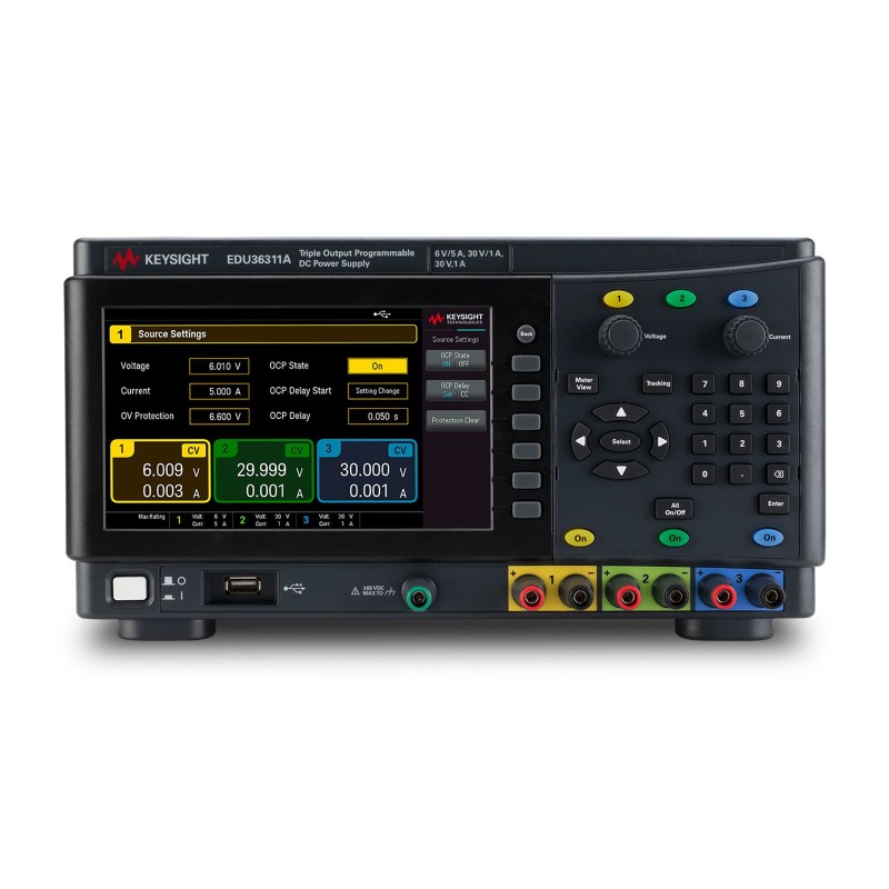 1 pcs - Keysight Technologies Bench Power Supply, 0 - 30V, 1A, 3-Output, 90W