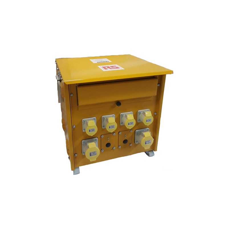 1 pcs - RS PRO 10kVA Site Transformer, 400V Primary, 110 (55V Secondary, 2 x 32 A, 4 x 16 A O/P