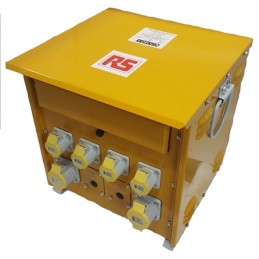 1 pcs - RS PRO 10kVA Site Transformer, 400V Primary, 110 (55V Secondary, 2 x 32 A, 4 x 16 A O/P
