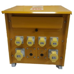 1 pcs - RS PRO 10kVA Site Transformer, 400V Primary, 110 (55V Secondary, 2 x 32 A, 4 x 16 A O/P