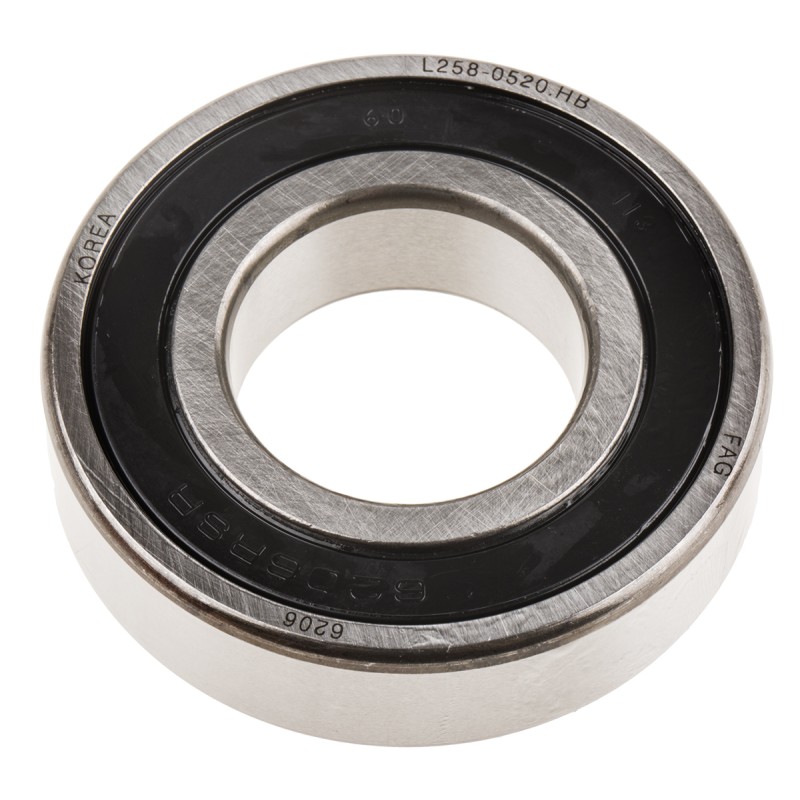 1 pcs - FAG 6206-C-2HRS Single Row Deep Groove Ball Bearing- Both Sides Sealed 30mm I.D, 62mm O.D