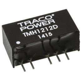 1 pcs - TRACOPOWER TMH DC-DC Converter, ±12V dc/ ±80mA Output, 10.8 - 13.2 V dc Input, 2W, Through Hole, +85°C Max Temp