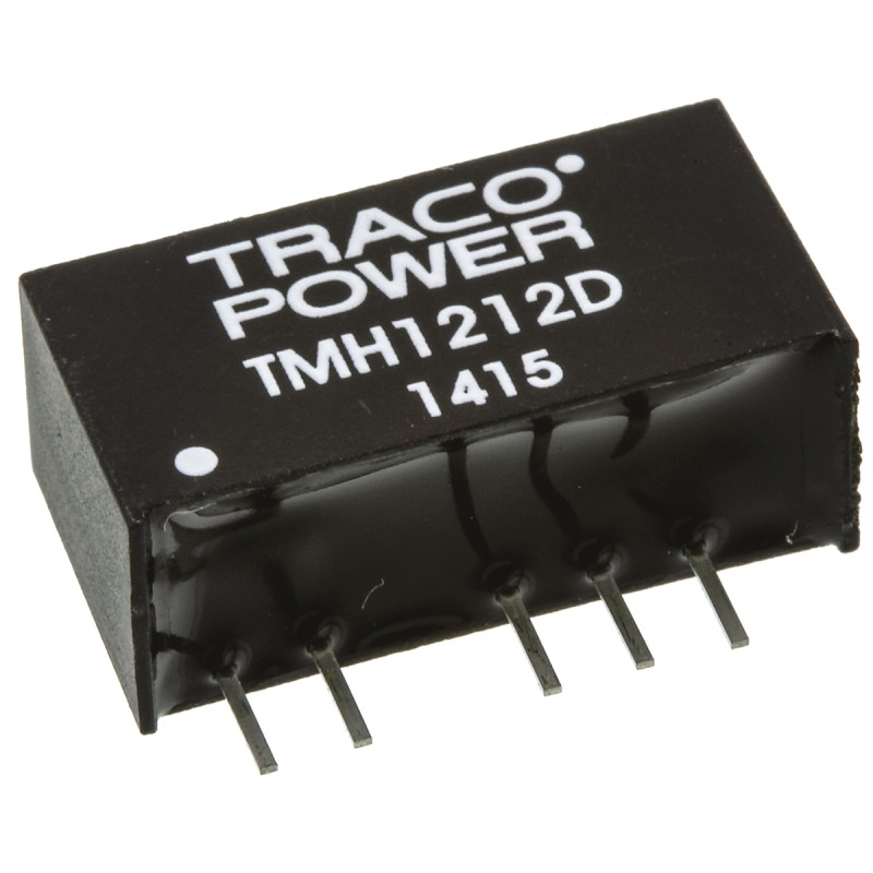 1 pcs - TRACOPOWER TMH DC-DC Converter, ±12V dc/ ±80mA Output, 10.8 - 13.2 V dc Input, 2W, Through Hole, +85°C Max Temp