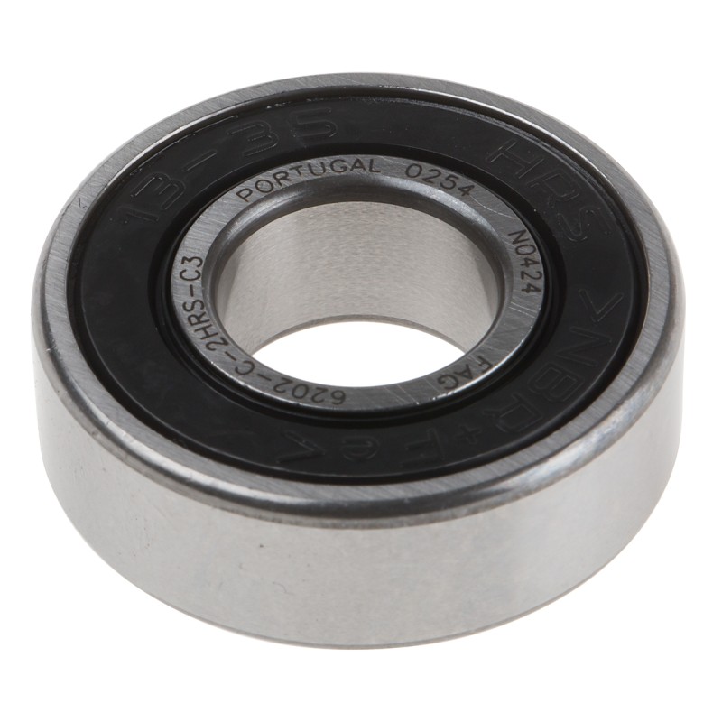 1 pcs - FAG 6202-C-2HRS-C3 Single Row Deep Groove Ball Bearing- Both Sides Sealed 15mm I.D, 35mm O.D