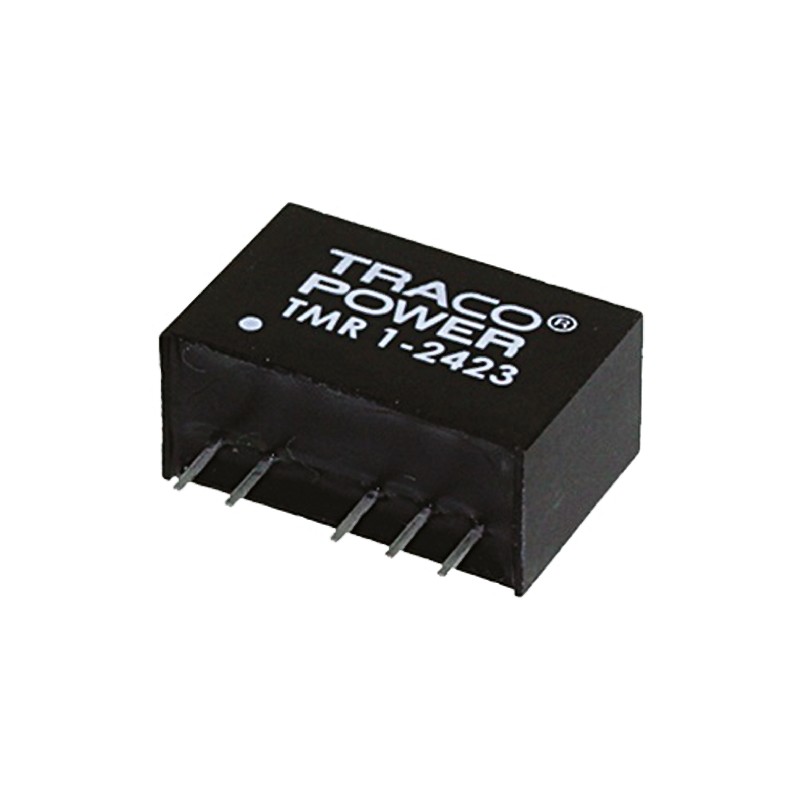 1 pcs - TRACOPOWER TMR 1 DC-DC Converter, 24V dc/ 42mA Output, 36 - 75 V dc Input, 1W, Through Hole, +85°C Max Temp