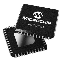2 pcs - Microchip 1Mbit EPROM 44-Pin PLCC, AT27C1024-45JU