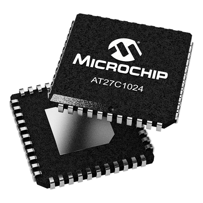 2 pcs - Microchip 1Mbit EPROM 44-Pin PLCC, AT27C1024-70JU