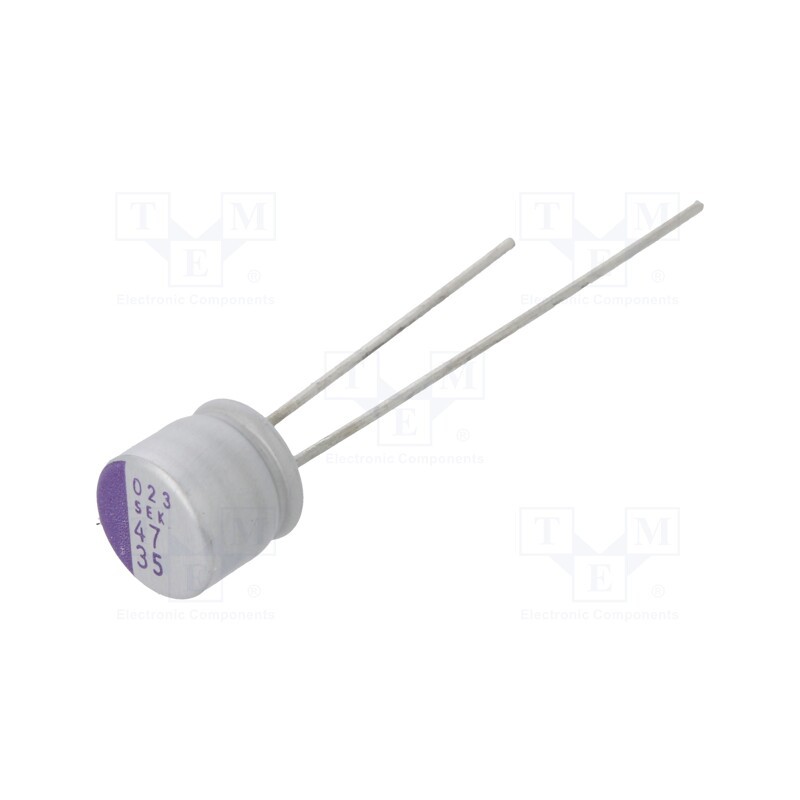 1 pcs x PANASONIC - 35SEK47M - Capacitor: polymer, 47uF, 35VDC, SEK, THT, ±20%, -55÷125°C, 1000h