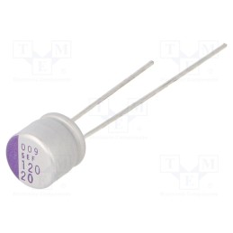 1 pcs x PANASONIC - 20SEF120M - Capacitor: polymer, 120uF, 20VDC, SEF, THT, ±20%, -55÷125°C, 1000h