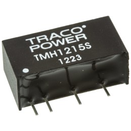 1 pcs - TRACOPOWER TMH DC-DC Converter, 15V dc/ 130mA Output, 10.8 - 13.2 V dc Input, 2W, Through Hole, +85°C Max Temp