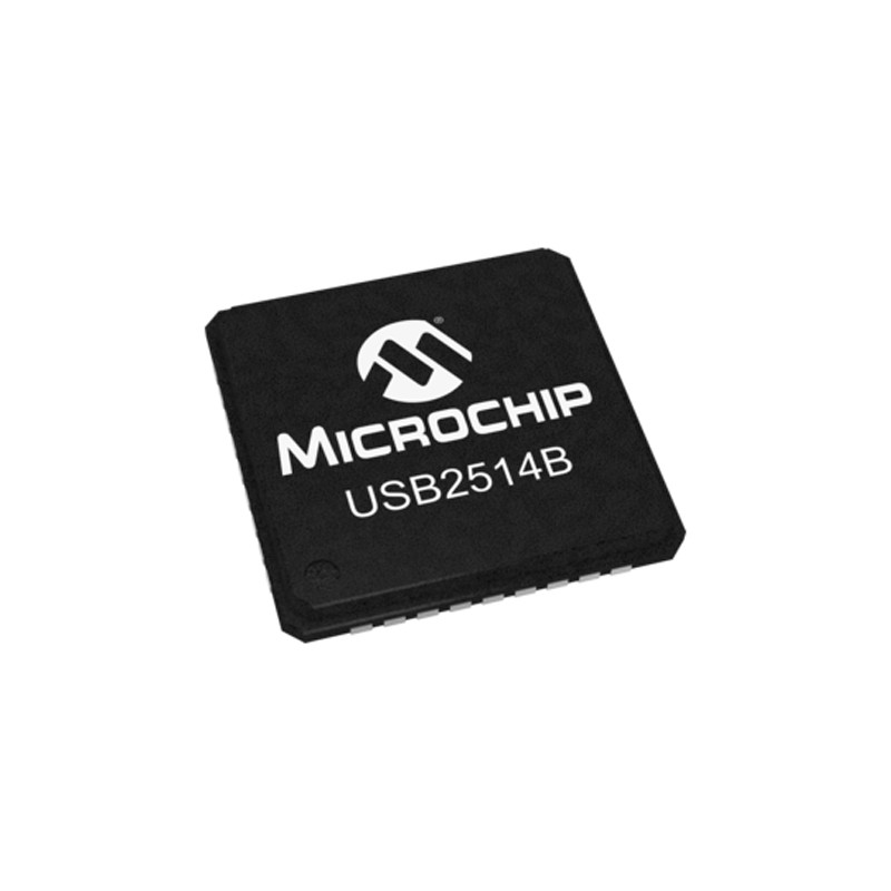 2 pcs - Microchip USB2514B-AEZC, USB Controller, 480Mbps, USB 2.0, 3.3 V, 36-Pin QFN