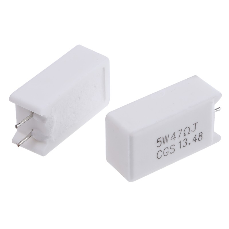 50 pcs - TE Connectivity 47Ω Wire Wound Resistor 5W ±5% SQMW547RJ