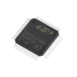 250 pcs - Silicon Labs C8051F580-IQ, 8bit 8051 Microcontroller, C8051F, 24MHz, 128 kB Flash, 48-Pin QFP