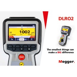 1 pcs - Megger DLRO2 Handheld Ohmmeter, 2000 Ω Max, 100mΩ Resolution, Low Resistance