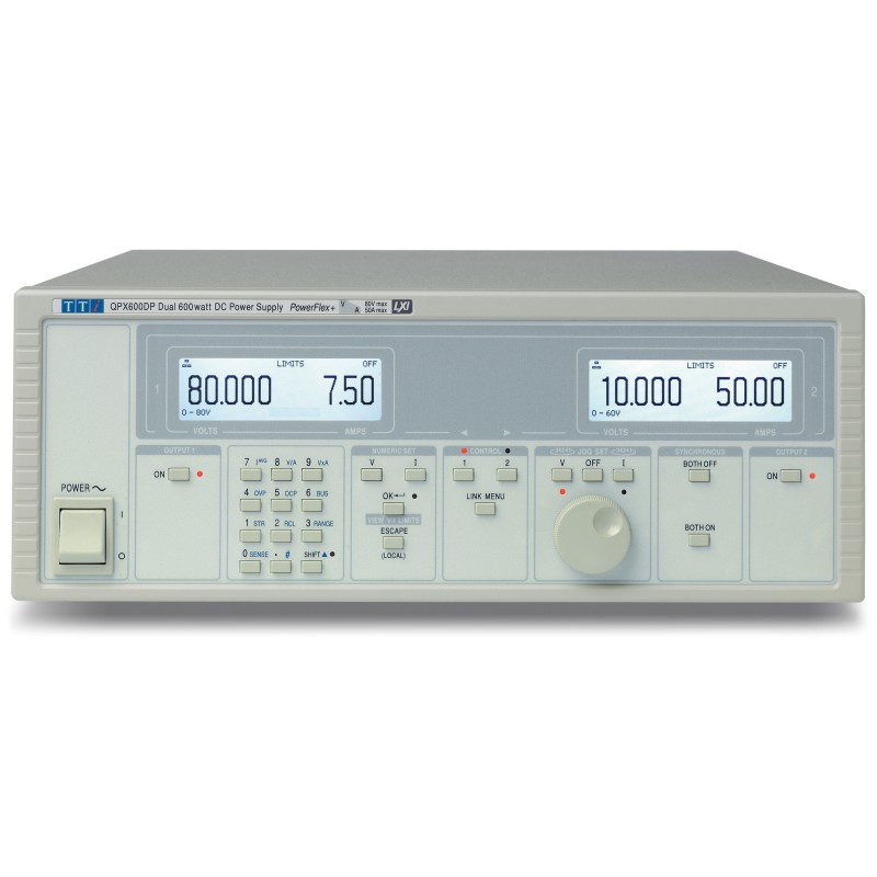 1 pcs - Aim-TTi QPX Series Digital Bench Power Supply, 0 - 80V, 0 - 50A, 2-Output, 600W - UKAS Calibrated