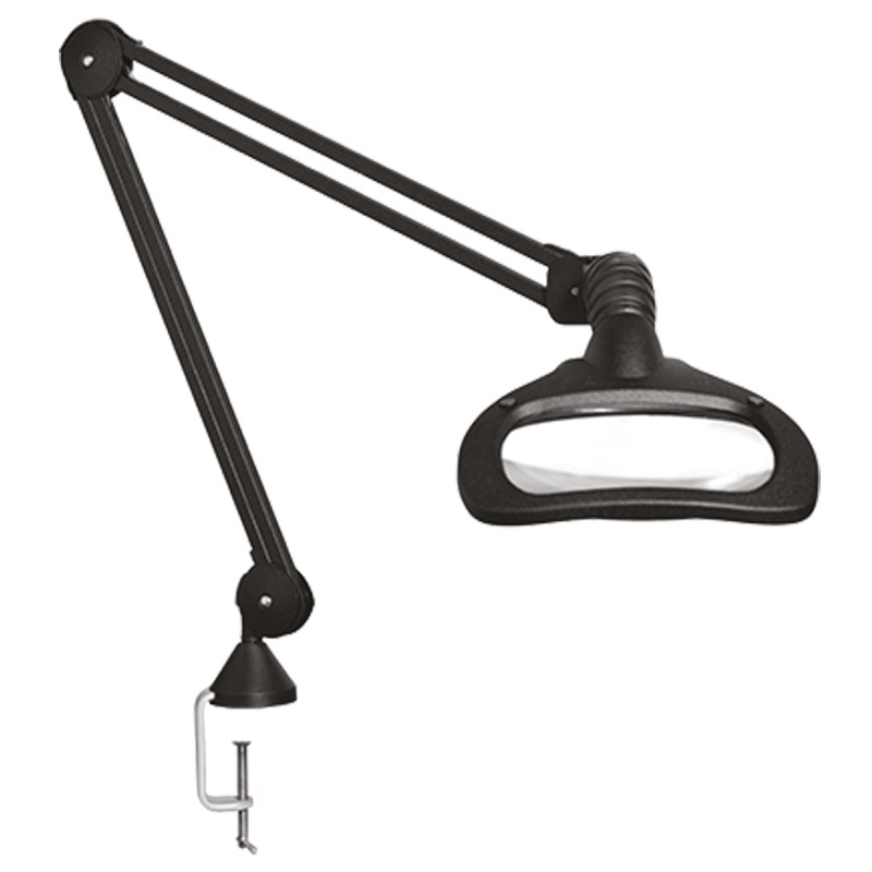1 pcs - Luxo Wave ESD LED Magnifying Lamp with Table Clamp Mount, 3.5dioptre, 175 x 108mm Lens