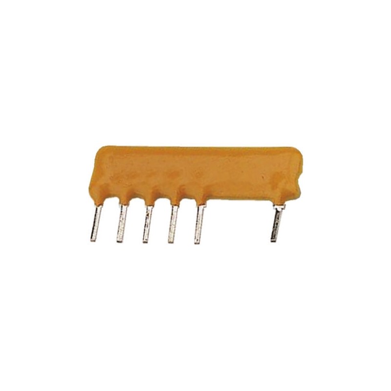 2 pcs - Vishay, ORN 1kΩ ±0.1% VOLT/D Resistor Array, 5 Resistors, 0.6W total, SIP, Through Hole