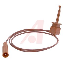 1 pcs - Mueller Electric Crocodile Clip Lead, 5A, 300V, Red, 600mm Lead Length