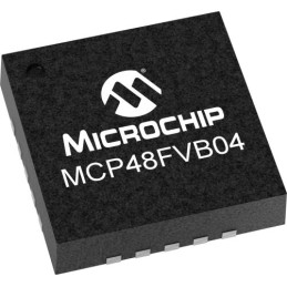 2 pcs - Microchip, DAC Quad 8 bit- 4.5LSB Serial (SPI), 20-Pin QFN