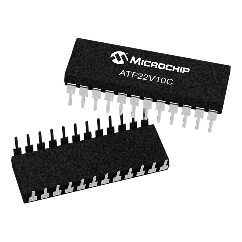 2 pcs - Microchip ATF22V10C-7PX, SPLD Simple Programmable Logic Device ATF22V10C 350 Gates, 10 Macro Cells, 10 I/O, 最低166MHz