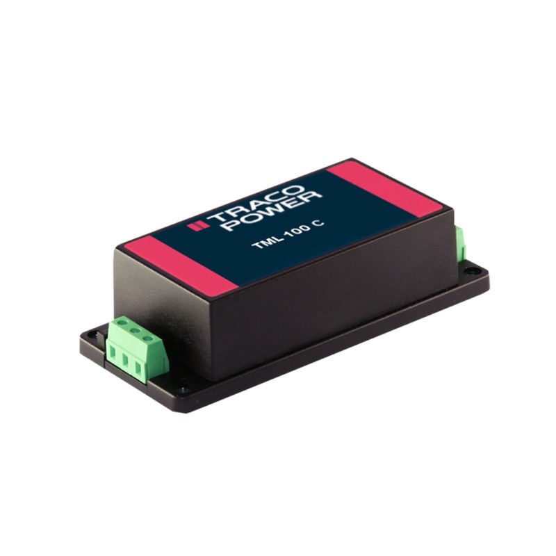 1 pcs - TRACOPOWER Switching Power Supply, TML 100-124C, 24V dc, 4.2A, 101W, 1 Output, 100 - 240V ac Input Voltage