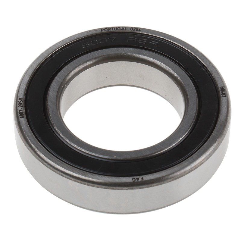 1 pcs - FAG 6007-2RSR Single Row Deep Groove Ball Bearing- Both Sides Sealed 35mm I.D, 62mm O.D