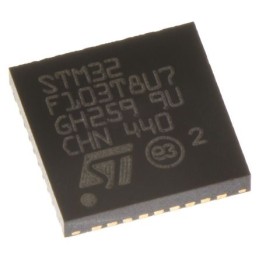 490 pcs - STMicroelectronics STM32F103T8U7, 32bit ARM Cortex M3 Microcontroller, STM32F1, 72MHz, 64 kB Flash, 36-Pin VFQFPN