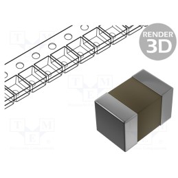 10 pcs x KEMET - C0805C102K5GACTU - Capacitor: ceramic, MLCC, 1nF, 50V, C0G (NP0), ±10%, SMD, 0805